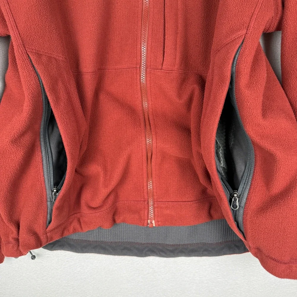 The North Face‎ Mens XL WindWall Fleece Jacket Full Zip Red Mock Neck